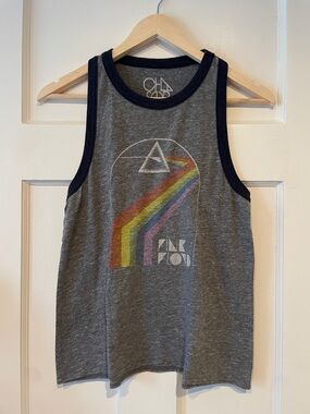 Chaser Rainbow Pink Floyd Graphic Tank Top